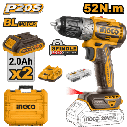 Ingco - 20V Lithium-Ion Cordless Drill