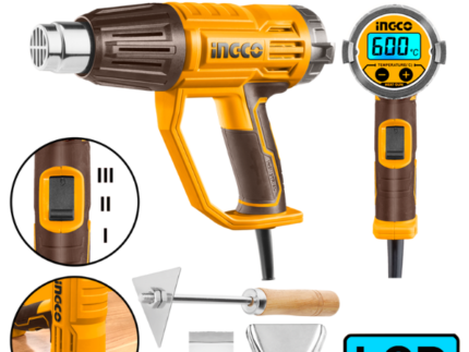 Ingco - Heat Gun with ASS Liquid Crystal Display (LCD) 2000W - 20V