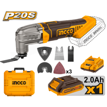 Ingco - Multitool Kit (Carry Case, Battery and Charger - Lithium-Ion) - 20V