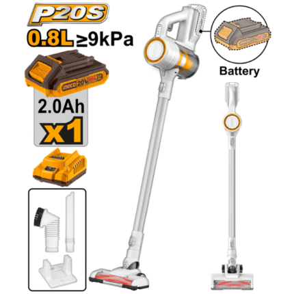 Ingco - Vacuum Cleaner (0.8L) with Battery and Charger (Lithium-Ion) - 20V