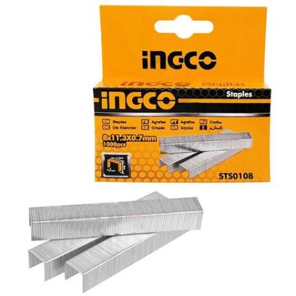 Ingco - Staples - 8Mm (Width: 0.7Mm) -1000 Pieces