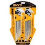 Ingco - Hex Key And Torx Key Set - Extra Long Arm (18 Piece Set)
