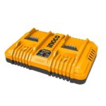 Ingco - 2-Port / Dual Charger (4.0Ah Total Capacity) - Cordless 20V Lithium-Ion Battery Charger ? Fast Charge