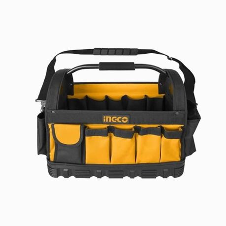 s-pdpxl93320410-4.jpg Ingco - Tool Bag - 16"400Mm - Hard Bottom - 21Pc Pocket - Image 1