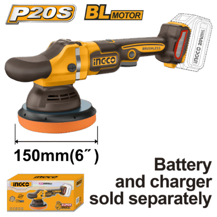 Ingco - Cordless Brushless Angle Polisher 150Mm - Unit Only
