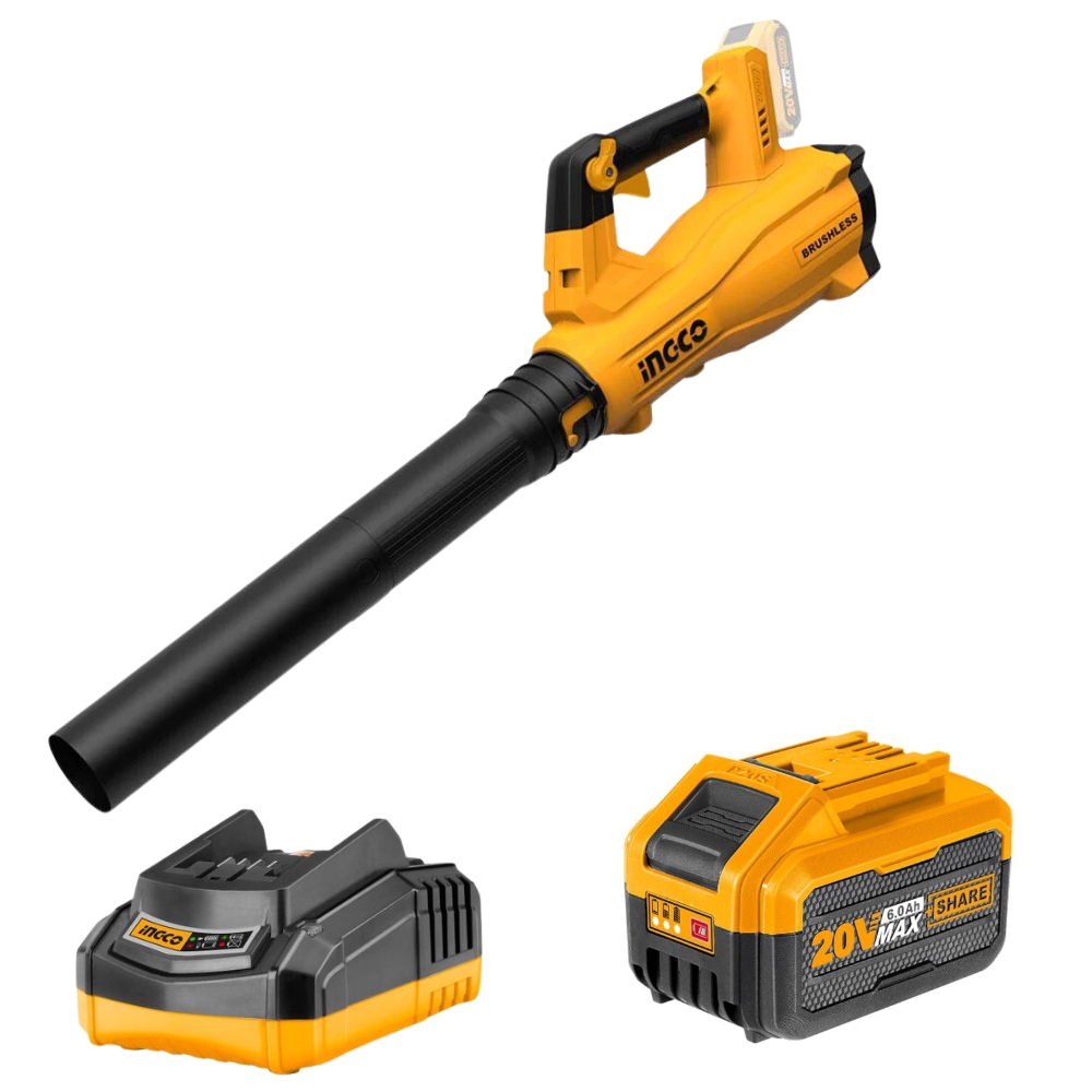 xr:d:DAF9l5VOr7c:623,j:1605955732930787168,t:24032210 Ingco - Lithium Ion Cordless Blower With Charger And 6.0Ah Battery - Image 1