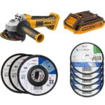 Ingco - Cordless Angle Grinder, 2.0Ah Battery And Charger With 20 Discs