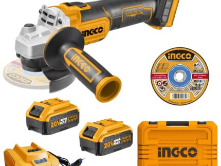 INGCO - Cordless Angle Grinder 20V - 115mm with Li-ion 4.0Ah Battery Pack