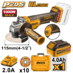 Ingco - 20V Lithium-Ion Angle Grinder