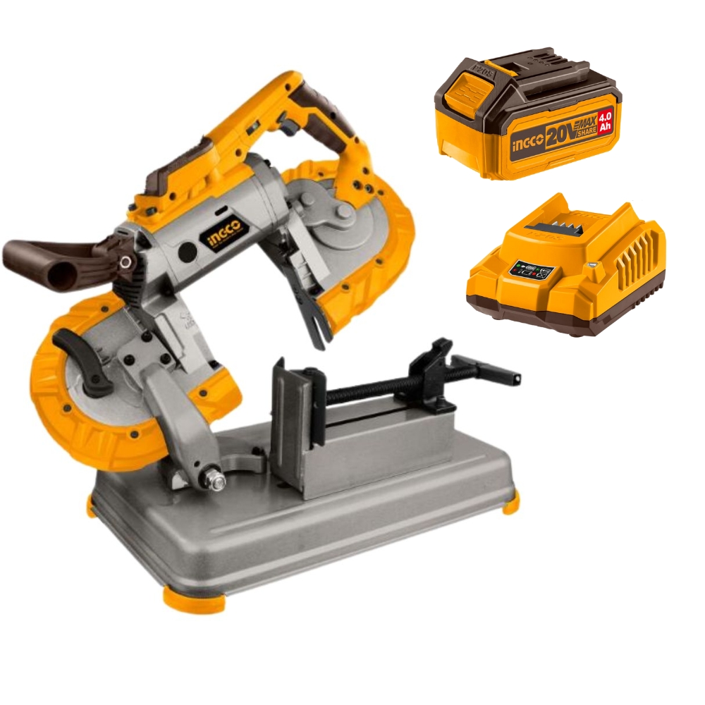 CBSLI20127FCLI2001FBLI20021.jpg Ingco-Lithium-Ion Cordless Band Saw (20V) With 4.0Ah Battey And Charger - Image 1