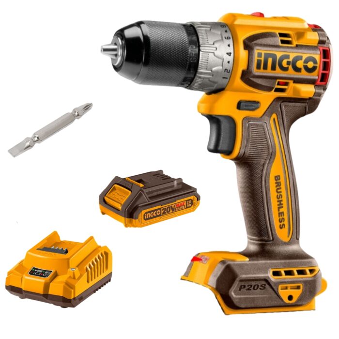 Ingco - Cordless Drill - Compact - 60Nm With 2.0Ah Battery & Charger - Image 1