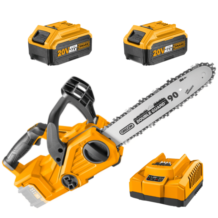 Ingco - Cordless Chainsaw 12" (300mm) 20V Kit (Charger + 2X Battery Included) - Image 1