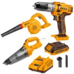 Ingco - Cordless Impact Drill, Blower & Vacuum With 2.0Ah Battery & Charger