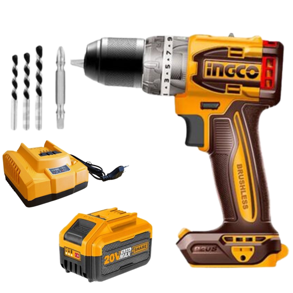 xr:d:DAF9l5VOr7c:579,j:6795228091471871535,t:24031910 Ingco - Cordless Impact Drill - Compact - 60Nm With 6.0Ah Battery & Charger - Image 1