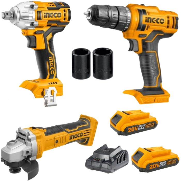 Ingco - Impact Wrench 300Nm With Drill (Machine/Tool Only) & Angle Grinder - Image 1