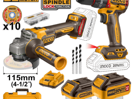 Ingco - Lithium-Ion Cordless 2 Piece Combo Kit