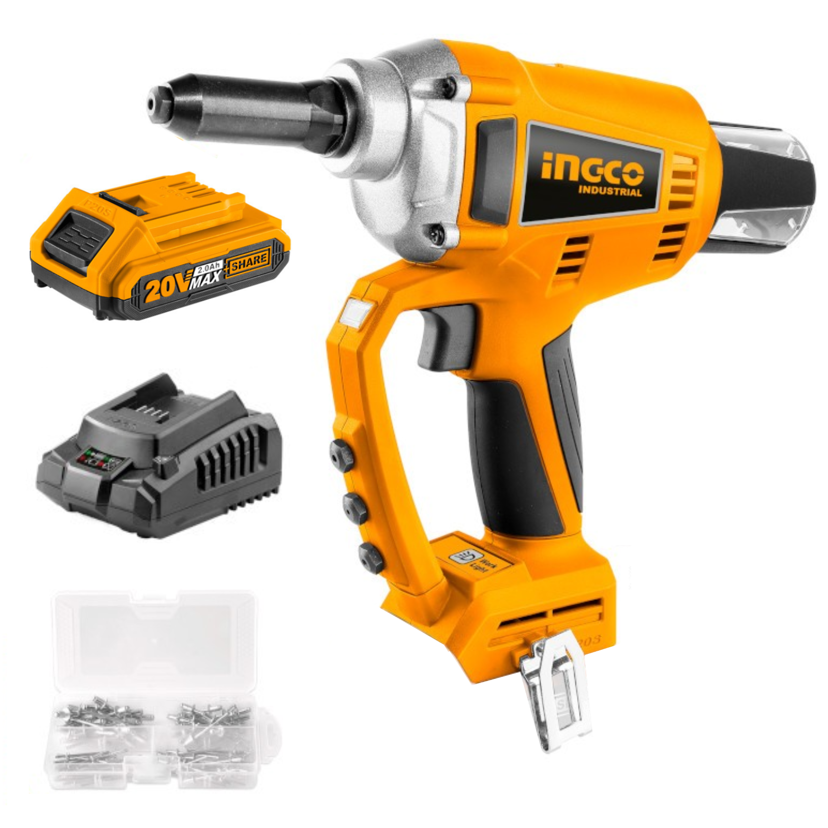 CRTLI2005.png Ingco - 20V Lithium-Ion Rivet Tool - Image 1