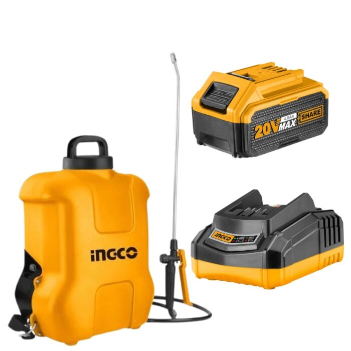 Ingco - Garden Sprayer - 16L With Charger + Li-Ion Battery Pack - (4.0Ah) - Image 1