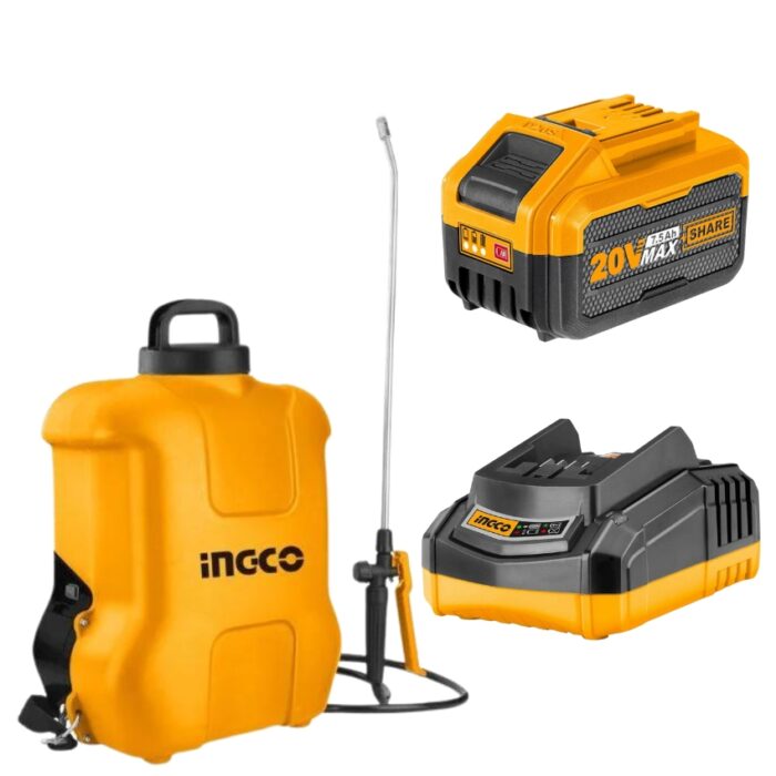 Ingco - Garden Sprayer - 16L With Charger + Li-Ion Battery Pack - (7.5Ah) - Image 1