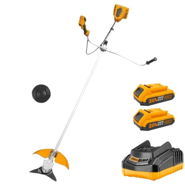 CSTLI20018FCLI2082FBLI20011x2.jpg Ingco - String Trimmer And Brush Cutter With 2 X 2.Ah Batteries And Charger - Image 1