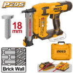 Ingco - 20V Lithium-Ion Cordless Brick Nailer
