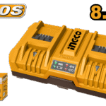 Ingco - 2-Port / Dual Charger (8.0Ah Total Capacity) - Cordless 20V Lithium-Ion Battery Charger ? Fast Charge