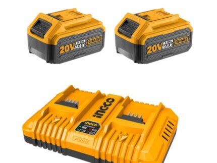 Ingco - Dual - Fast Intelligent Charger with 5.0Ah Battery Pack (2 Pack)