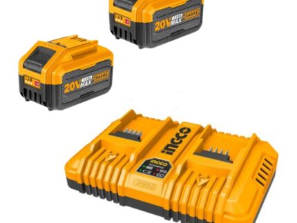 Ingco - Dual - Fast Intelligent Charger with 7.5Ah Battery Pack (Pack of 2)