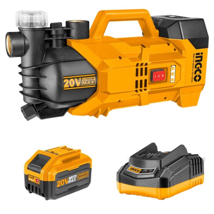 Ingco - Lithium Ion Water Pump With 7.5Ah Battery Pack And Fast Charger - Image 1