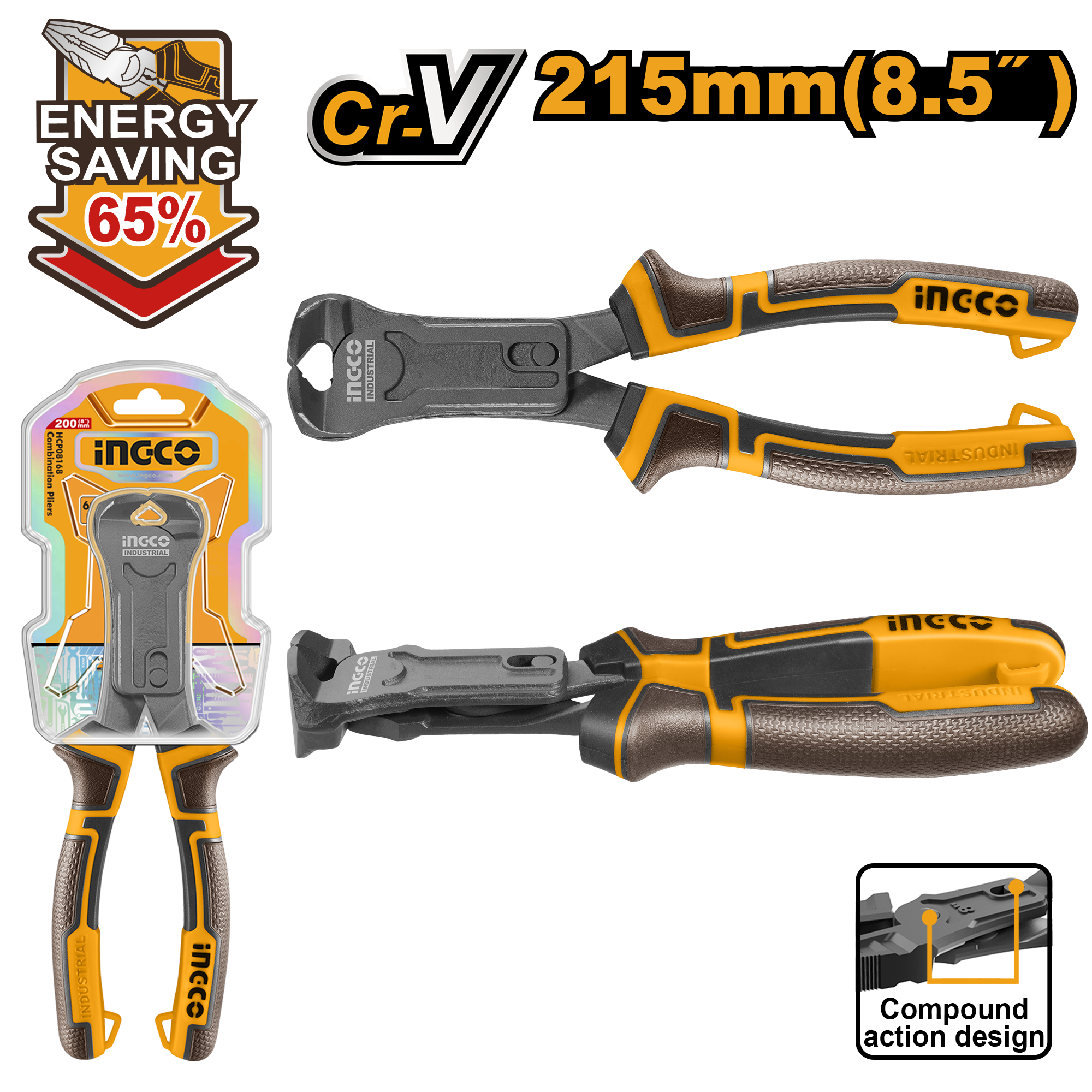 HCECP58200.png Ingco - Compound End Cutter Plier - Image 1