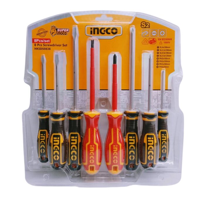 Ingco - 8Pcs Screwdriver Set - Image 1