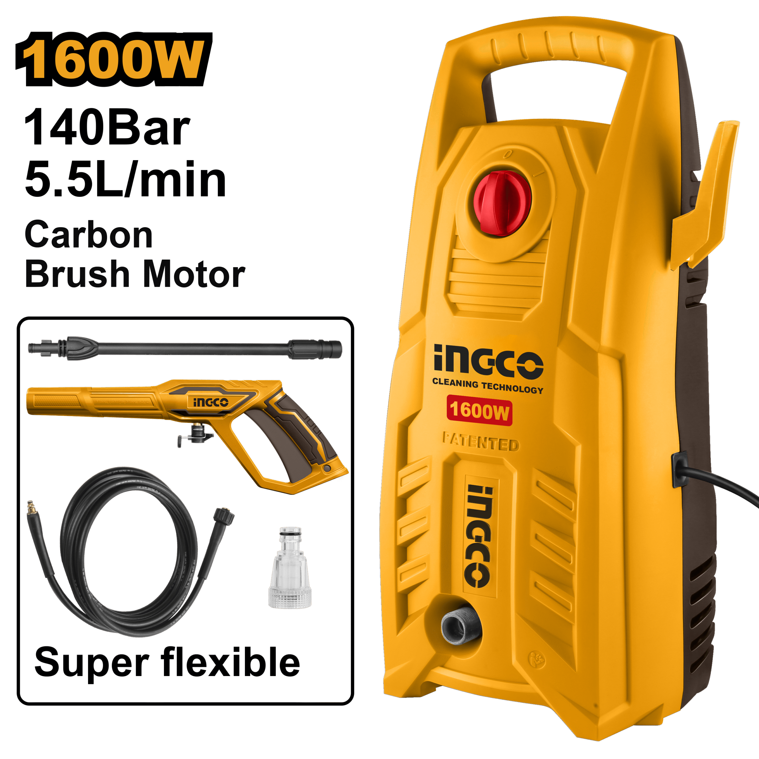 HPWR16008.png Ingco - High Pressure Washer 140Bar 1600W - Image 1