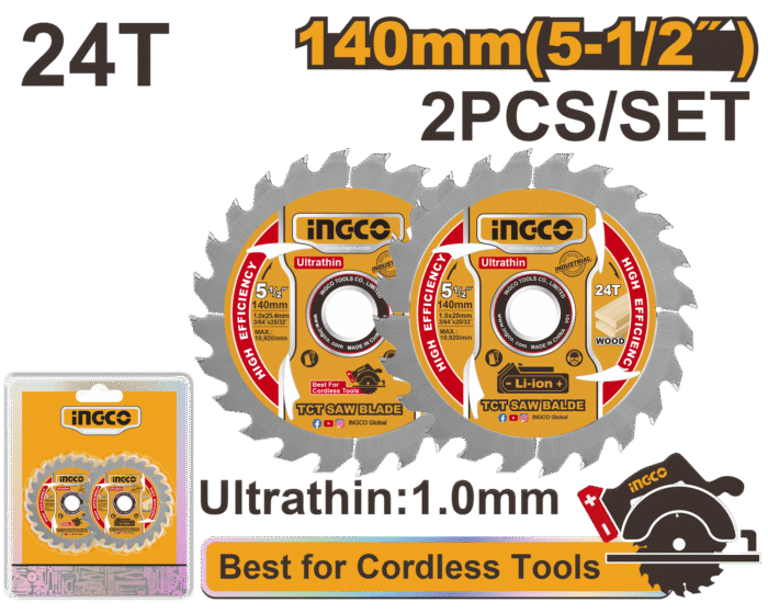 Ingco - Ultra-Thin Tct Saw Blade Set - Image 1