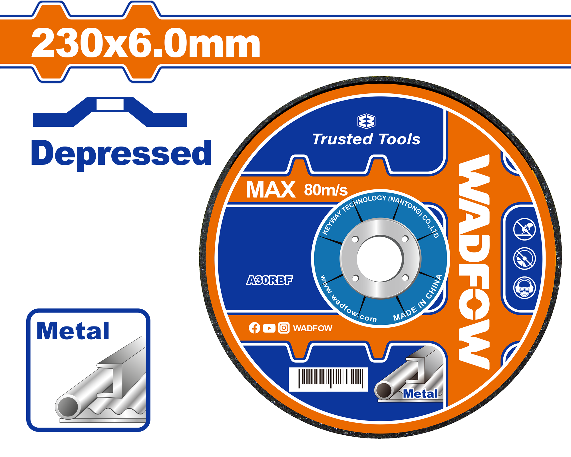 WAC1395.png Wadfow - Abrasive Metal Grinding Disc - Image 1
