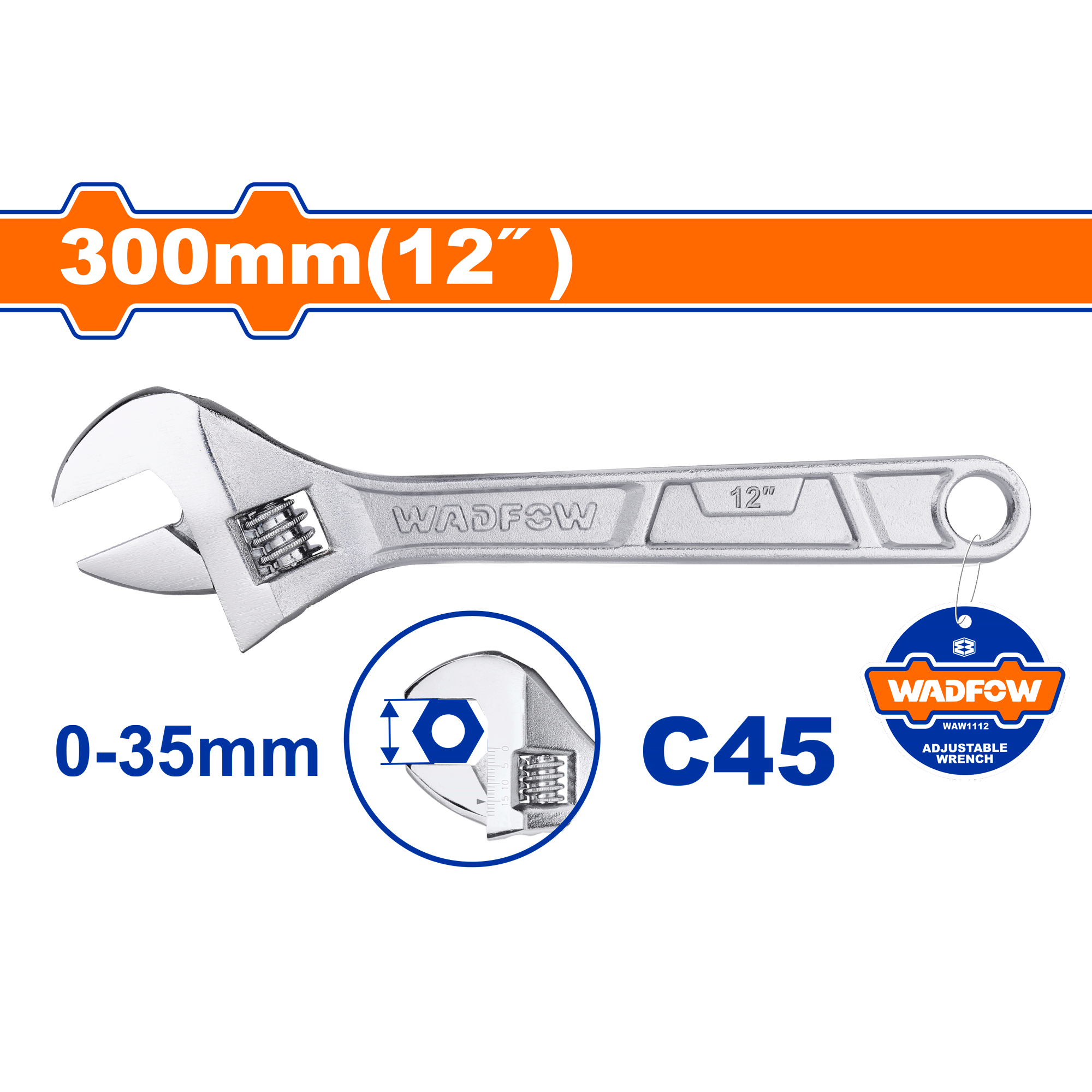 WAW1112.png Wadfow - Adjustable Wrench - Image 1