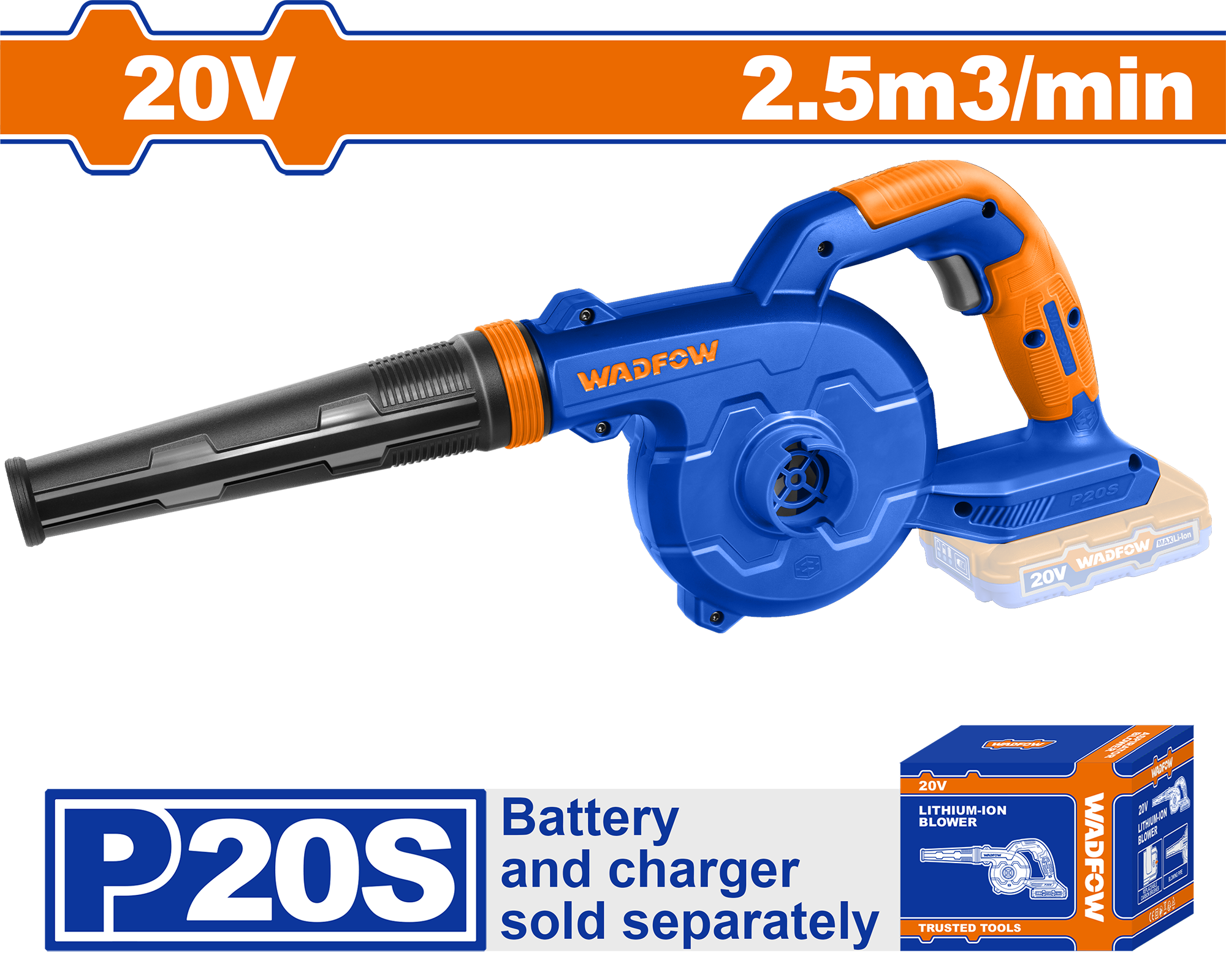 WBLP510.png Wadfow - Lithium-Ion Cordless Blower - Image 1