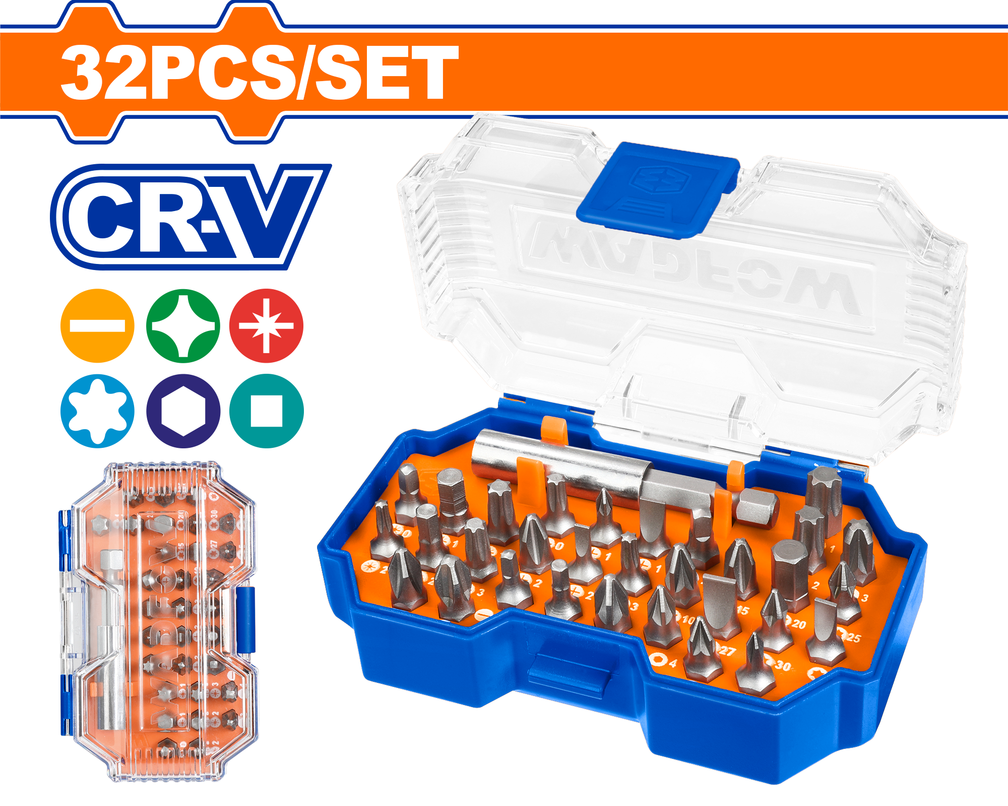 WBS3B32.png Wadfow - 32 Piece Screwdriver Bits Set - Image 1