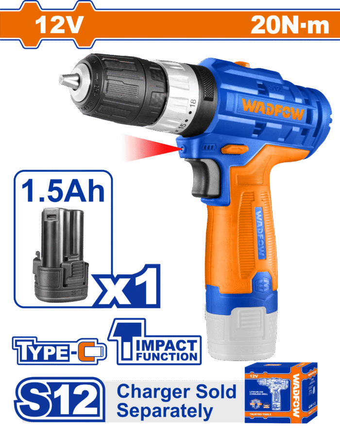 Wadfow - Lithium-Ion cordless impact drill - Image 1