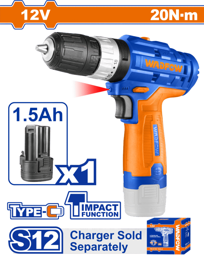 Wadfow - Lithium-Ion Cordless Impact Drill - Image 1