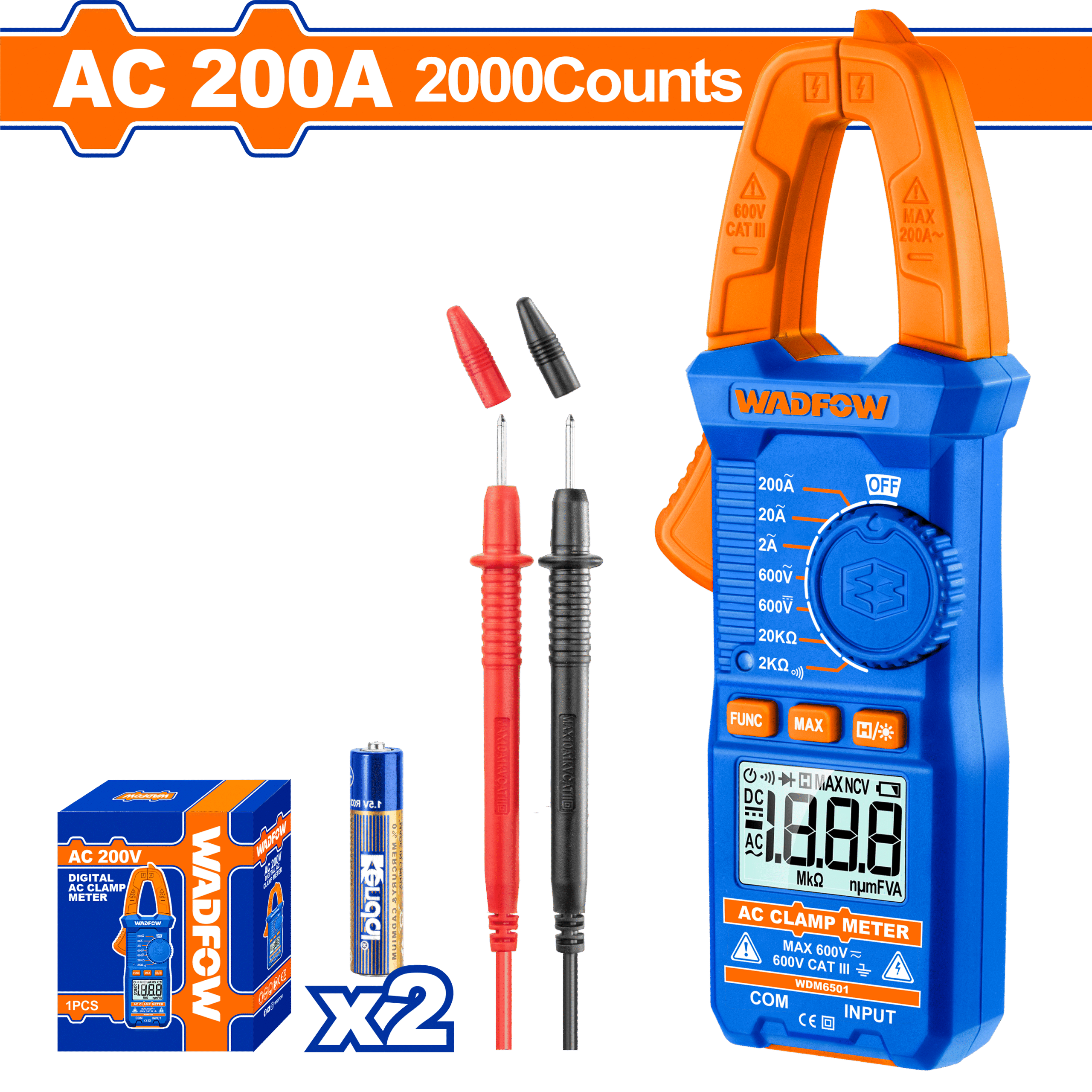 WDM6501.png Wadfow - Digital Ac Clamp Meter - Image 1