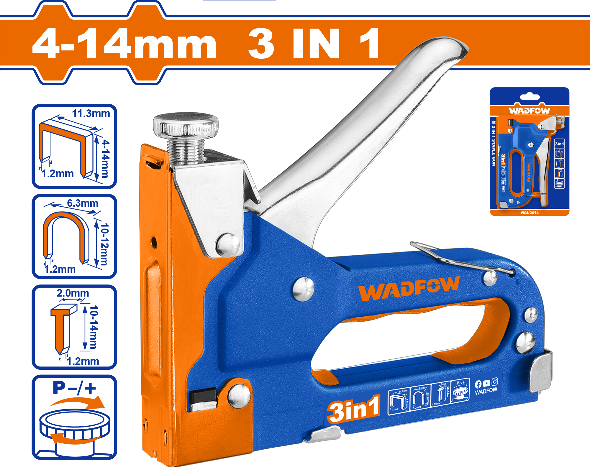 WGU2614.png Wadfow - 3 In 1 Staple Gun - Image 1