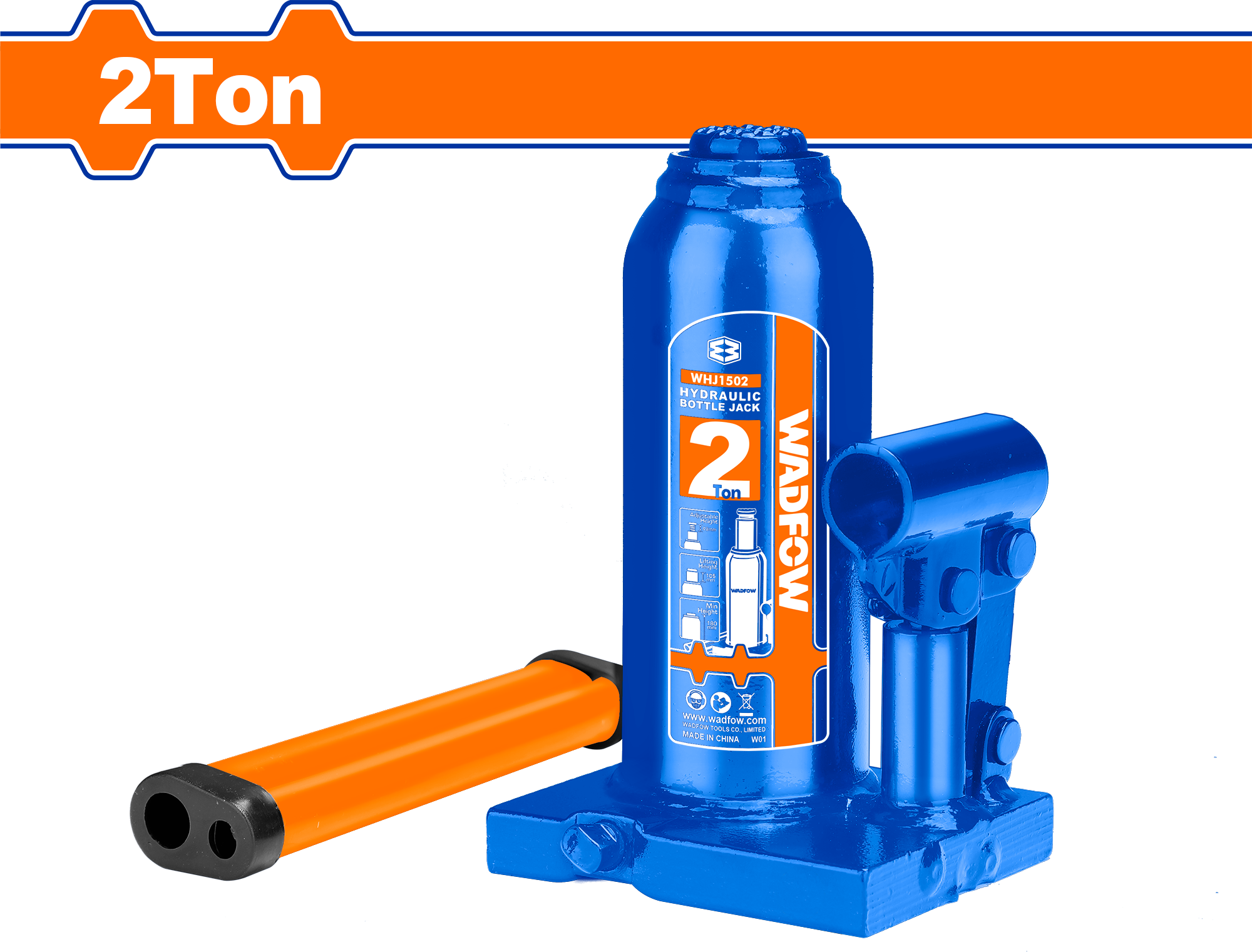 WHJ1502.png Wadfow - Hydraulic Bottle Jack - Image 1