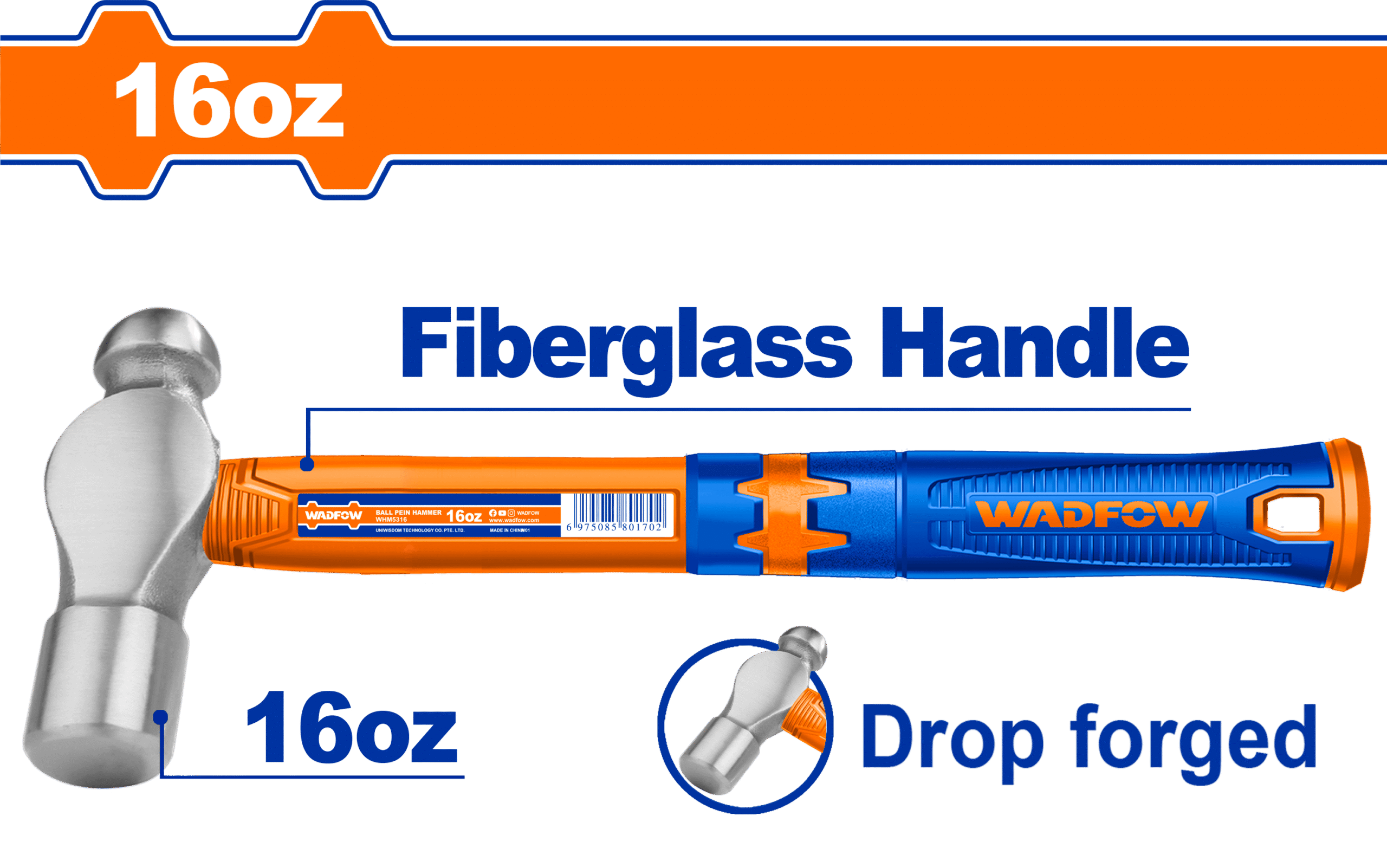 WHM5316.png Wadfow - Ball Pein Hammer - Image 1