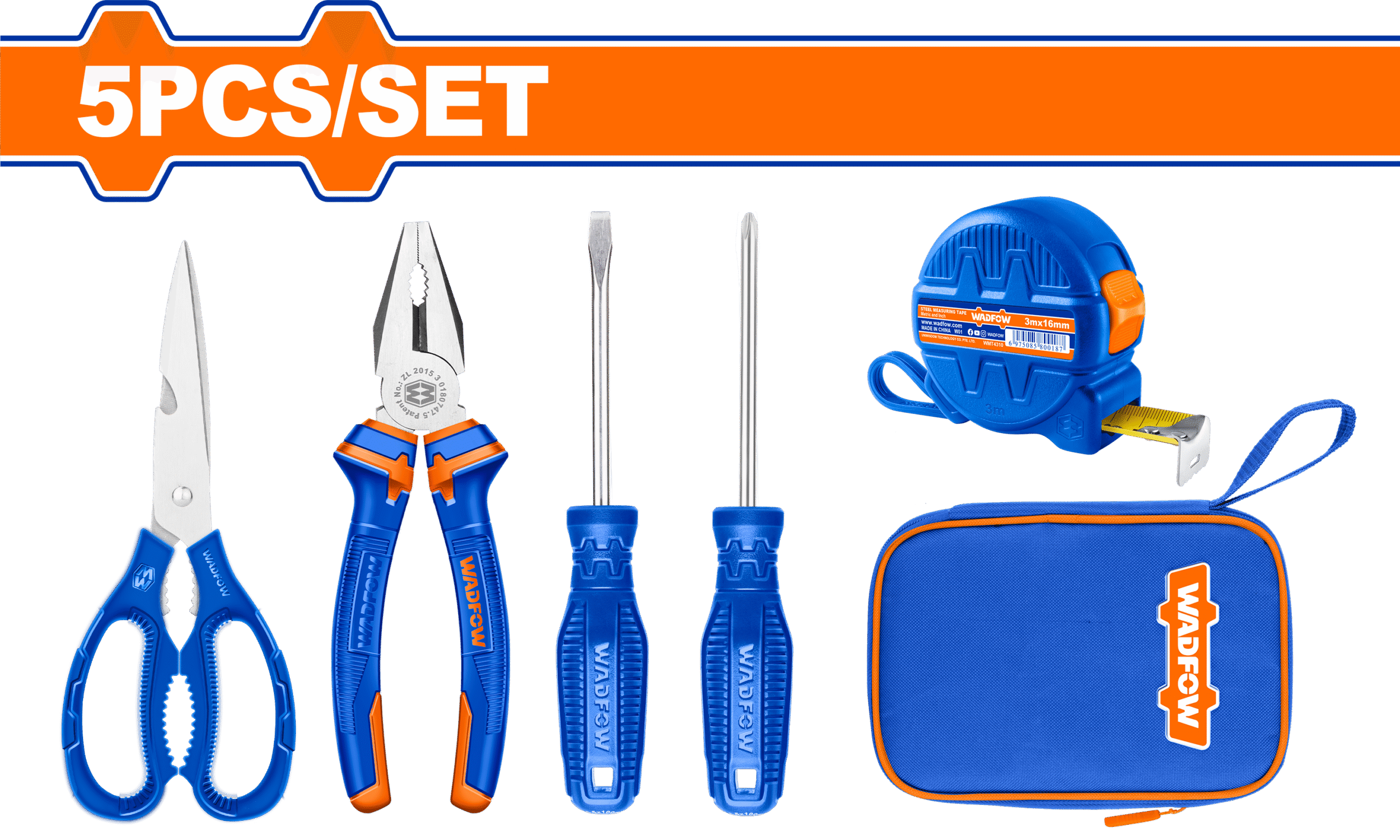 WHS1M05.png Wadfow - 5 Piece Hand Tools Set - Image 1