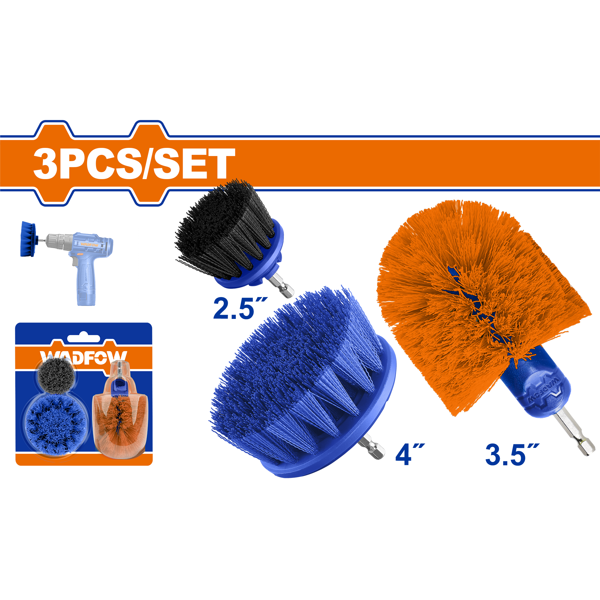 WND5401.png Wadfow - 3 Piece Multipurpose Brush Set - Image 1