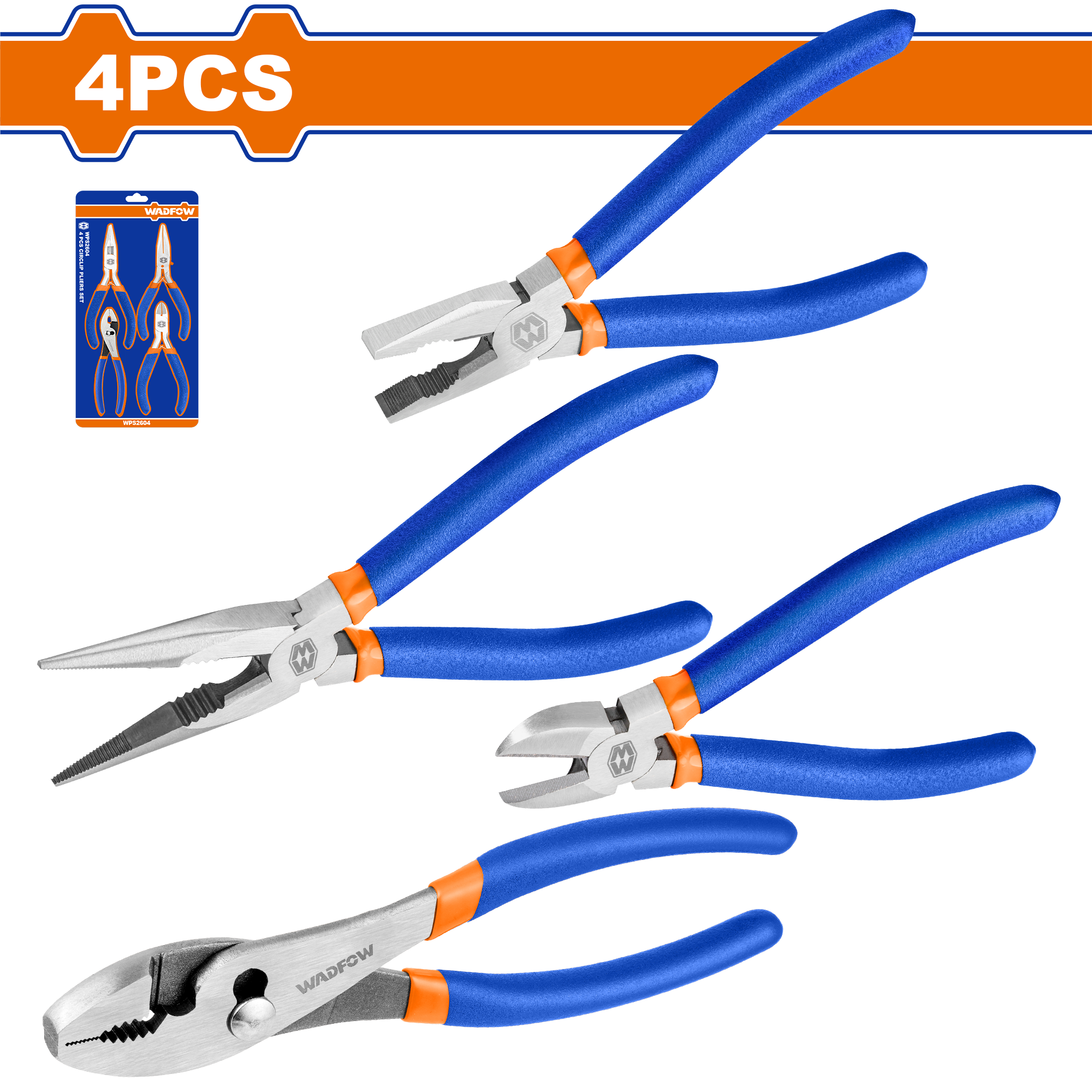 WPS0604.png Wadfow - 4 Piece Pliers Set - Image 1