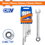 Wadfow - 5 Piece Ratchet Spanner Set