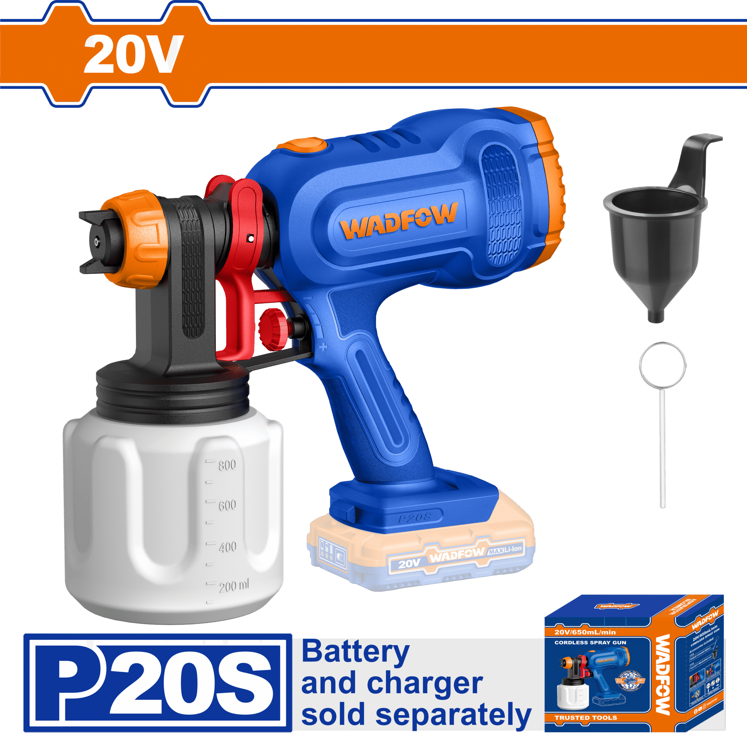 WSU3066.png Wadfow - Lithium-Ion Cordless Spray Gun - Image 1