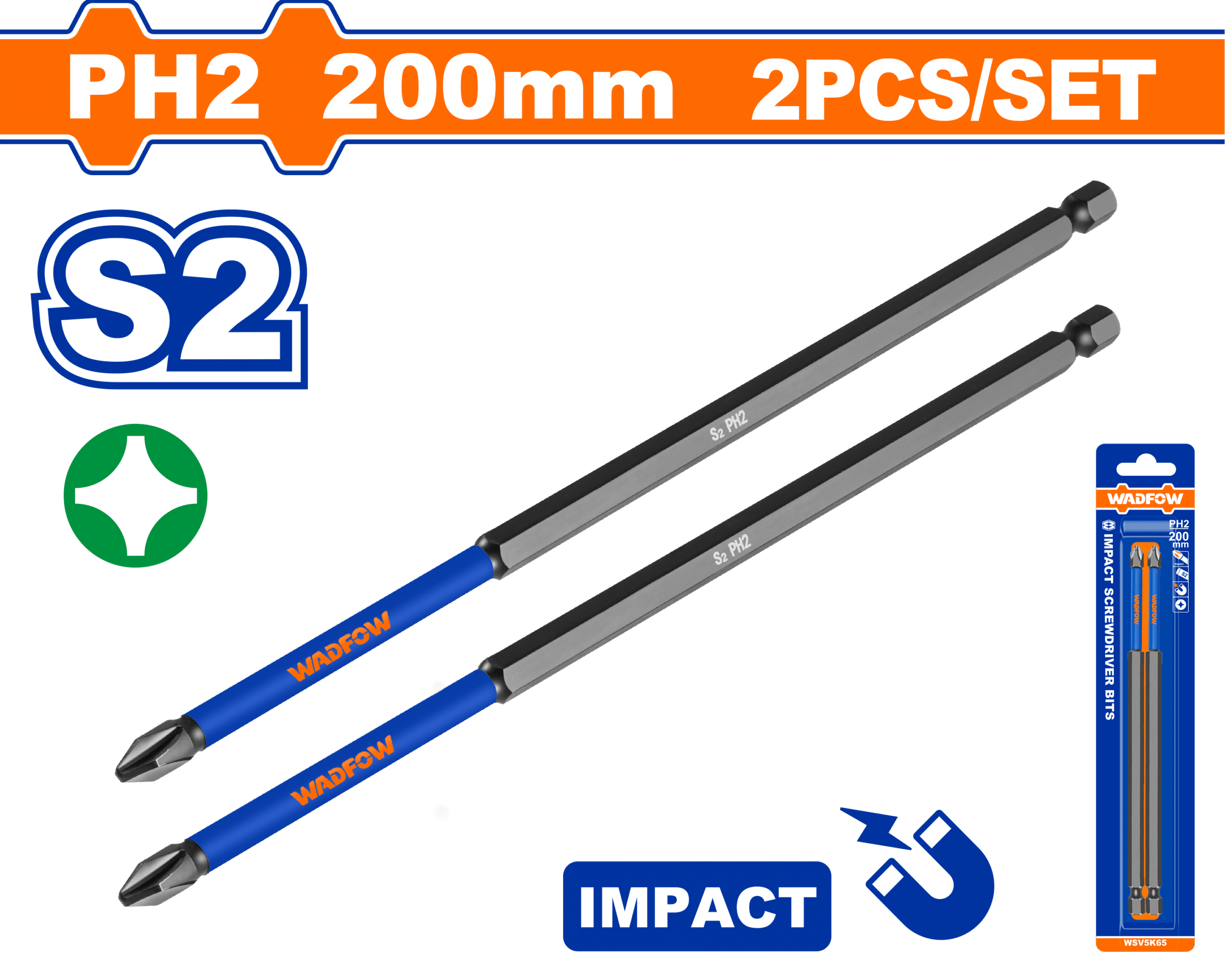 WSV5K65.png Wadfow - Impact Screwdriver Bits - Image 1