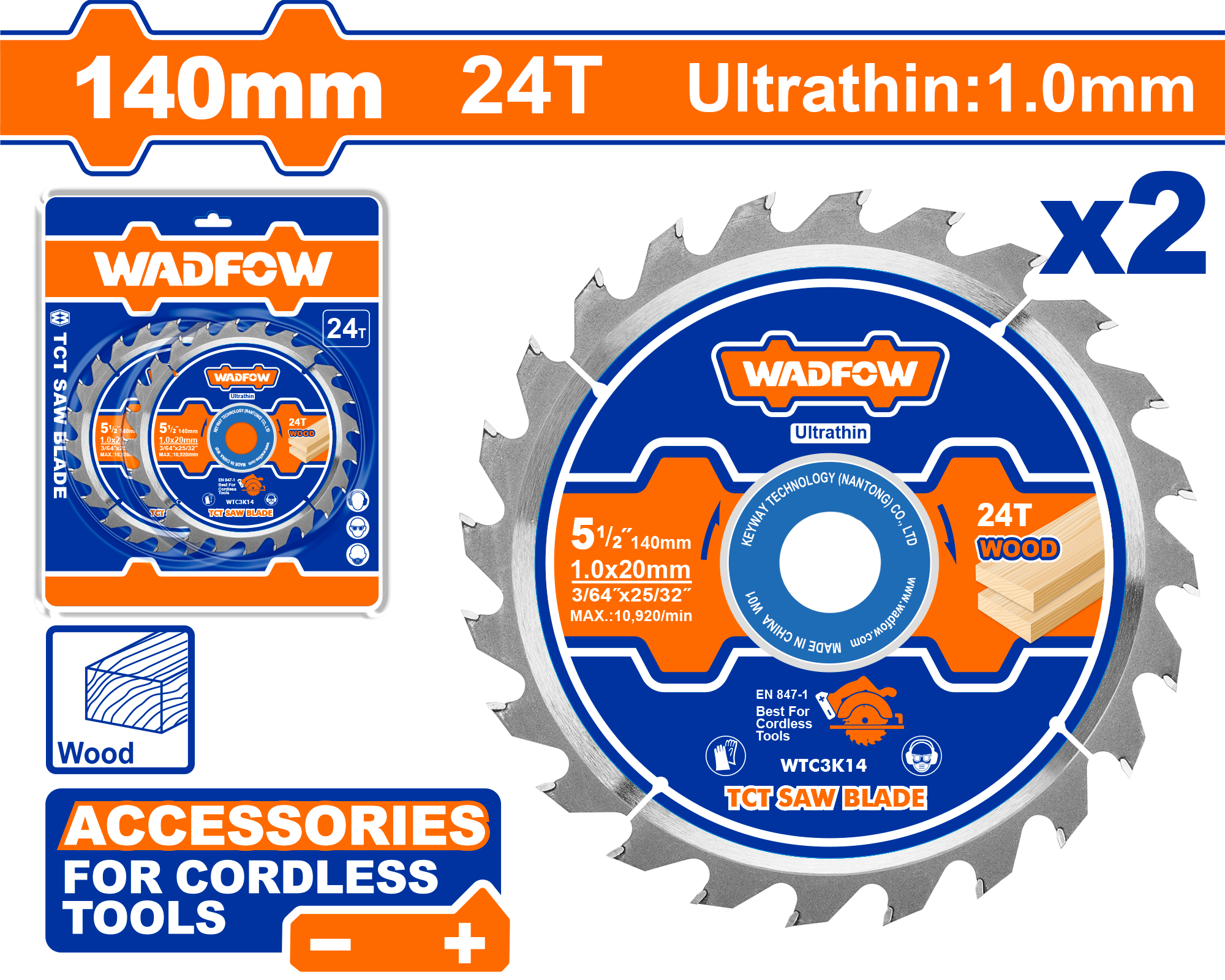 WTC3K14.png Wadfow - Ultra-Thin Tct Saw Blade Set - Image 1